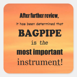 バグパイプ最も重要な楽器スクエアステッカー スクエアシール