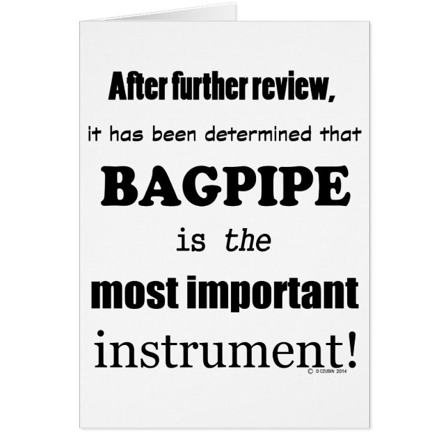 バグパイプ最も重要な楽器 (正面)