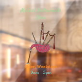 バグパイプ漫画イラストレーション ウィンドウサイン (シート2)