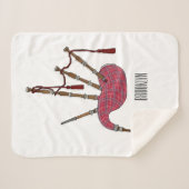 バグパイプ漫画イラストレーション シェルパブランケット (正面(横))