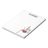 バグパイプ漫画イラストレーション ノートパッド (回転)