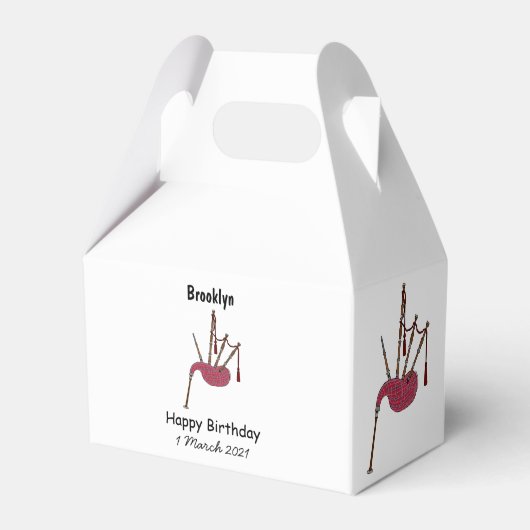 バグパイプ漫画イラストレーション フェイバーボックス (正面サイド)