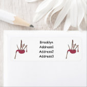 バグパイプ漫画イラストレーション ラベル (インサイチュ)