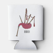 バグパイプ漫画イラストレーション 缶クーラー (裏面)