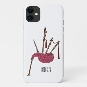バグパイプ漫画イラストレーション iPhone 11 ケース