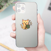 バグパイプ猫の楽しいデザイン シール (スマートフォン)