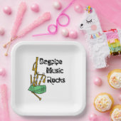 バグパイプ音楽の岩 ペーパープレート (パーティー)