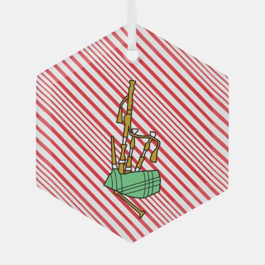 バグパイプ ガラスオーナメント (正面)