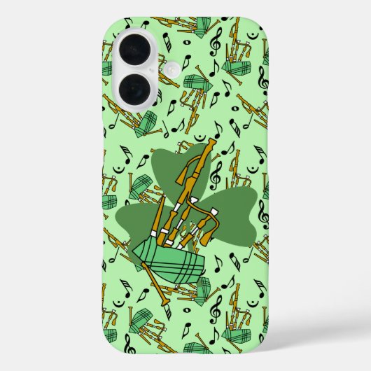 バグパイプ・シャムロック Case-Mate iPhoneケース (裏面)