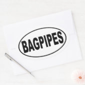 バグパイプ 楕円形シール (封筒)