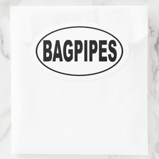 バグパイプ 楕円形シール (バッグ)