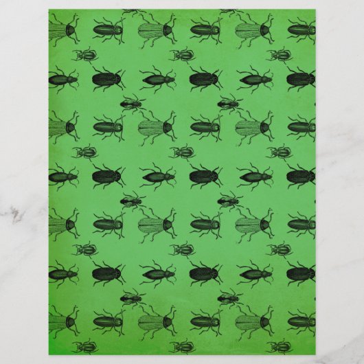 バグパターンハロウィーンスクラップブック紙 (正面)