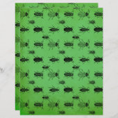 バグパターンハロウィーンスクラップブック紙 (正面/裏面)