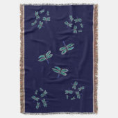 バグパターン踊りブルートンボ スローブランケット (正面縦)