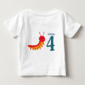 バグパーティーかわいいカラフル ベビーTシャツ (裏面)