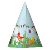 バグパーティー誕生日かわいいカラフル パーティーハット (裏面)