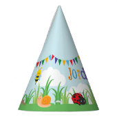 バグパーティー誕生日かわいいカラフル パーティーハット (左)