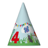 バグパーティー誕生日かわいいカラフル パーティーハット (右)