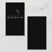 バグピパーハートビートミュージックラバーミュージシャンバグパイプ 名刺 (正面/裏面)