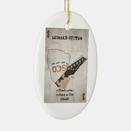 バグヘッドギタークリスマスツリーの装飾 セラミックオーナメント (右)