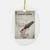 バグヘッドギタークリスマスツリーの装飾 セラミックオーナメント (正面)