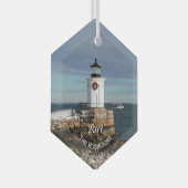 バグライトポートランドブレークウォーターライトハウス  ガラスオーナメント (正面右)