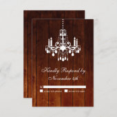 バグラデーションンシャンデリアRSVP 出欠カード (正面/裏面)