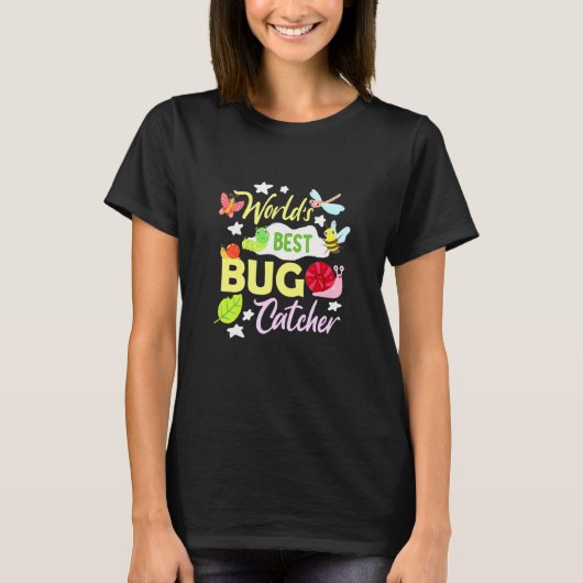 バグ世界の最高のバグキャッチャー 昆虫 昆虫学者 Tシャツ (正面)