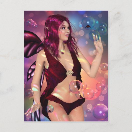 バグ付きおもしろいn'バブルポストカード ポストカード (正面)