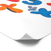 バグ収集アルファベット子女ウォールアート ポスター (角)