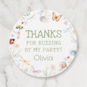 バグ女の子誕生日昆虫パーティーサークル フェイバータグ (正面)