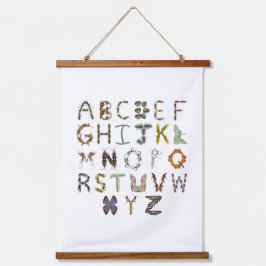 バグ子供部屋デコール – 虫のアルファベット 吊り下げ型タペストリー