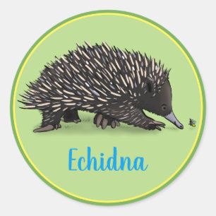 バグ漫画と可愛いechidna ラウンドシール