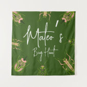 バグ狩り昆虫誕生日手描きパーティー タペストリー (正面)