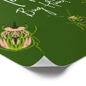 バグ狩り昆虫誕生日手描きパーティー ポスター (角)