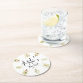 バグ狩り昆虫誕生日手描き ラウンドペーパーコースター (インサイチュ)