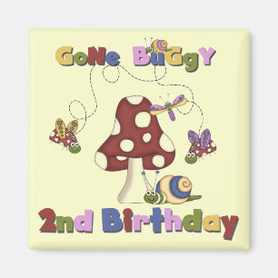 バグ第2誕生日Tシャツとギフト マグネット
