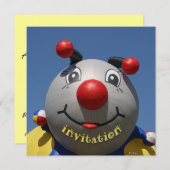 バグ誕生日パーティーへの招待 招待状 (正面/裏面)