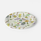 バグ誕生日プレート パーソナライズされた ペーパープレート (アングル)