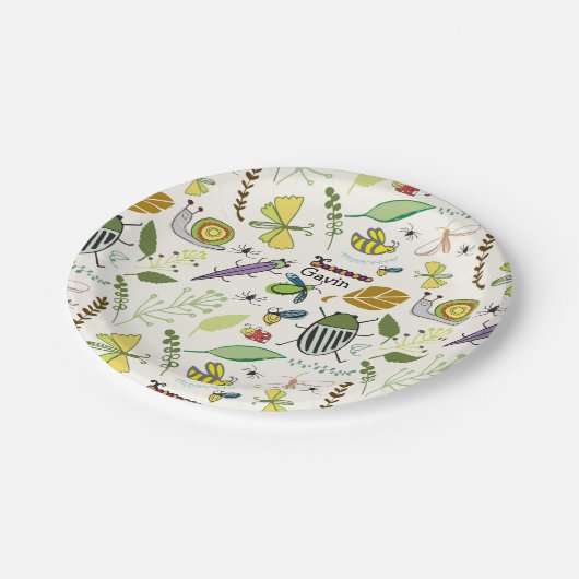 バグ誕生日プレート パーソナライズされた ペーパープレート