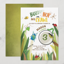 バグ誕生日招待状虫のバグ男の子バギング 招待状
