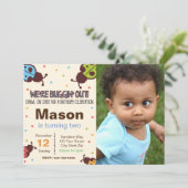 バグ誕生日招待状(写真付き) 招待状 (スタンド正面)