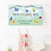 バグ誕生日招待状、可愛カラフルいバグパーティーI 横断幕 (インサイチュ)