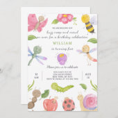 バグ誕生日招待状 招待状 (正面/裏面)