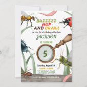 バグ誕生日招待状 招待状 (正面)