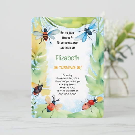 バグ誕生日 招待状 (スタンド正面)