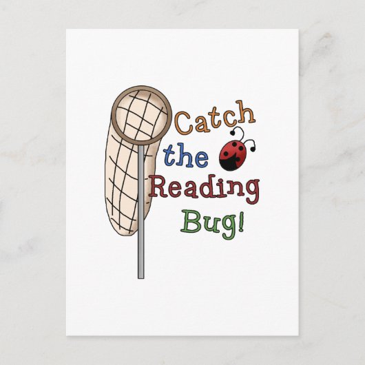 バグ読Tシャツとギフトをキャッチ ポストカード (正面)