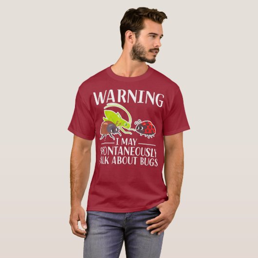 バグ警告について自発的に話すかもしれない Tシャツ (正面フル)