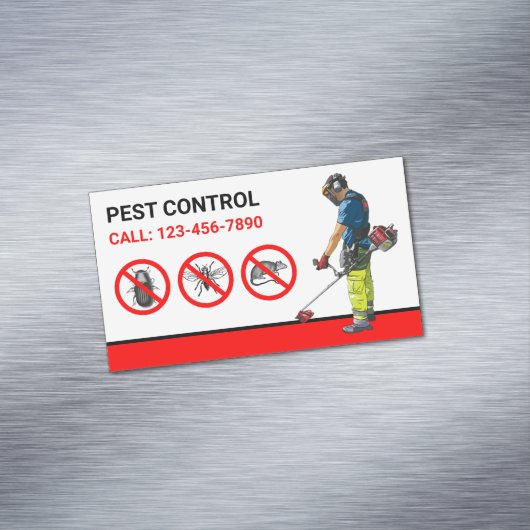 バグ除去プロフェッショナル有害生物防除サービス マグネット名刺 (インサイチュ)