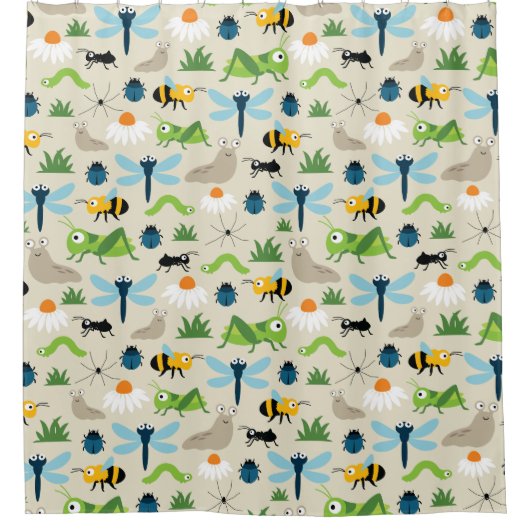 バグ シャワーカーテン (正面)